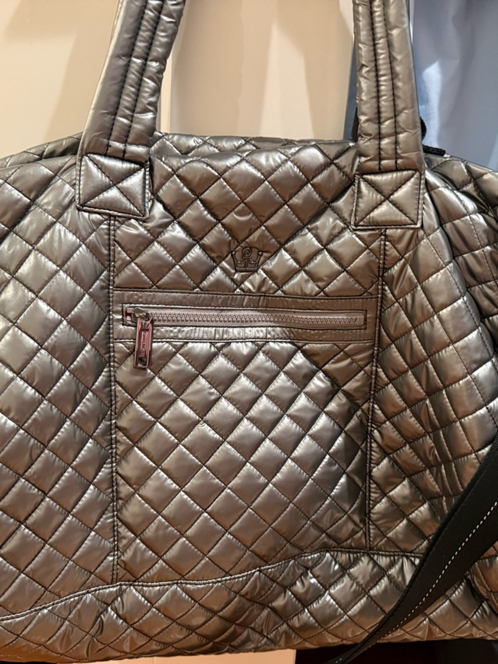 Oliver Thomas Quilted Metallic Weekender Duffle